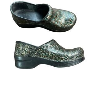 Dankso Women's EU 37 Metallic Starburst Clogs Mules Leather Professional Shoes